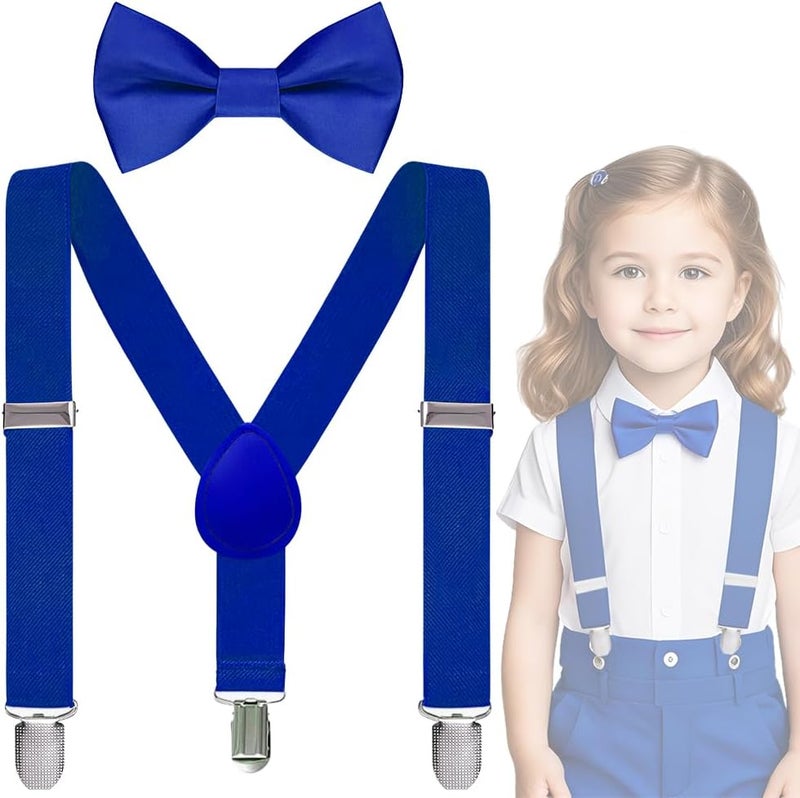 Vexadrix Kids Suspenders & Bowtie Set for Boys Girls 6M-6Y | Birthday Wedding Formal Accessories - Image 1